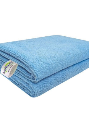 softspun-microfiber-cleaning-cloths-2pcs-40x40cms-340gsm-sky-blue-highly-absorbent-lint-and-streak-free-multi-purpose-wash-cloth-for-kitchen-car-window-stainless-steel-silverware