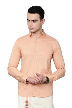 kalyan-silks-cotton-shirt-with-light-orange-by-ecofriendly