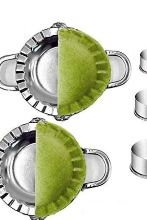 magnusdeal-5-pcs-stainless-steel-dumpling-maker-2-dumpling-molds-sizes-374295-in-dia-3-dumpling-skin-makers-2327-31-in-dia-ravioli-empanada-press-mold-pastry-tools