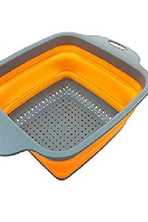 store77-square-folding-colander-washing-drain-basket-silicone-filter-baskets-washing-up-bowl-collapsible-colander-washing-up-bowl-silicone-strainer-filter-basket-size29-cm-orange