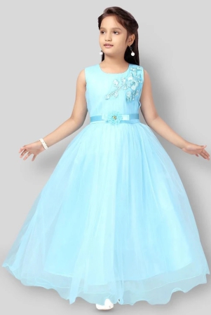 Aarika Net Gown For Girls ( Pack of 1 , Turquoise ) - None