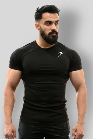 fuaark-black-polyester-regular-fit-mens-sports-t-shirt-pack-of-1-m