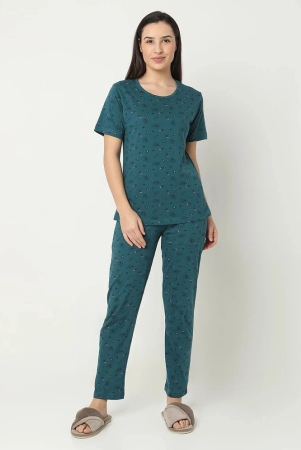 smarty-pants-green-cotton-womens-nightwear-nightsuit-sets-pack-of-1-none