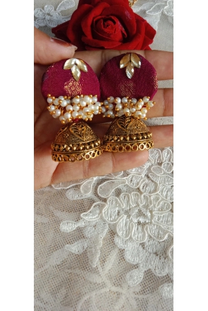 pearl-fabric-earrings