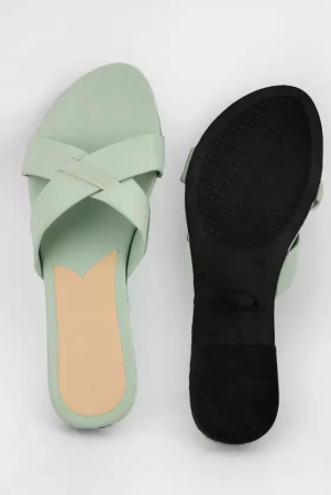 women-green-flats-sandal