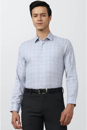 Men Grey Regular Fit Formal Full Sleeves Formal Shirt