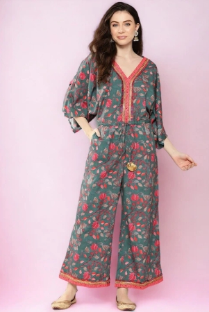 green-floral-printed-basic-jumpsuit-with-lace-inserts