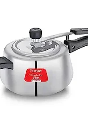 Prestige Nakshatra Cute Svachh Aluminium Gas and Induction Compatible Pressure Cooker, 5 L (Silver)