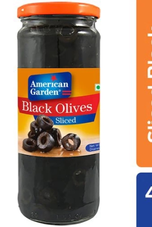 American Garden Blk Sliiced Olive, 450 Gm