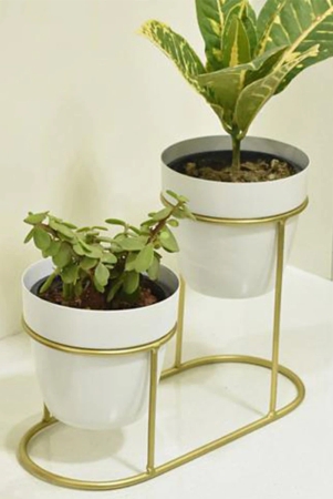 double-pot-metallic-desk-planter-white