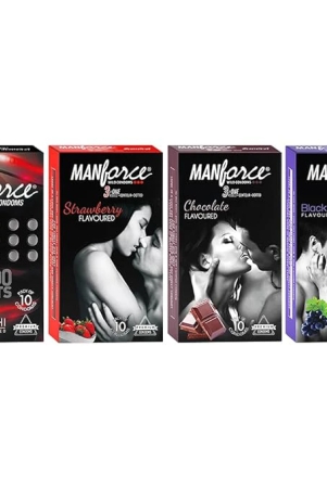 manforce-condoms-chocalate-strawberry-litchi-black-graps-condom-set-of-4-40-sheets