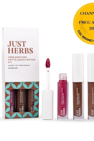 just-herbs-full-size-herb-enriched-matte-liquid-lipstick-kit-set-of-3