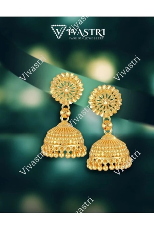 vivastri-golden-jhumki-earrings-pack-of-1-golden