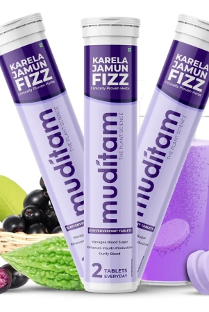 muditam-ayurveda-karela-jamun-fizz-60-effervescent-tabletskarela-jamun-juicehelps-in-high-sugar-conditionpromotes-healthy-glucose-levels-boosts-digestive-healthideal-for-30-days