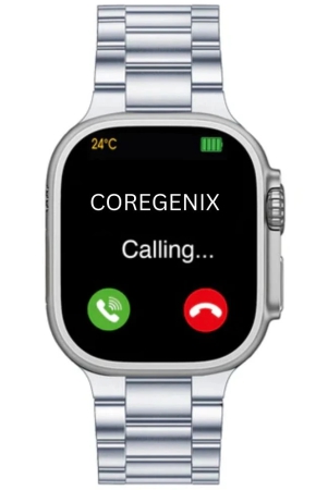 coregenix-ultra-premium-metal-with-hd-display-silver-smart-watch