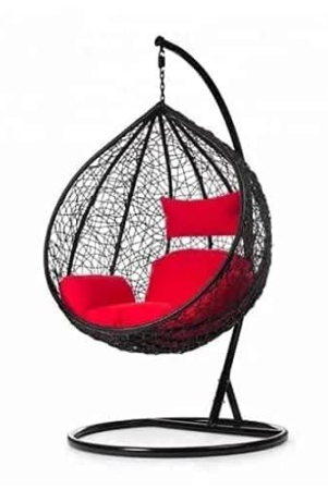 Swing Chair with Powder Coated Iron Stand for Home Hanging Swings for Indoor, Outdoor, Home, Patio, Yard, Balcony, Garden