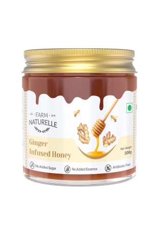 farm-naturelle-real-ginger-infused-forest-honey-300-gms-and-vana-tulsi-forest-honey-55-gms-combo-immense-medicinal-value