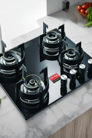 Prestige Vogue 4 Burner Hob Top | Advanced Auto Ignition | Black