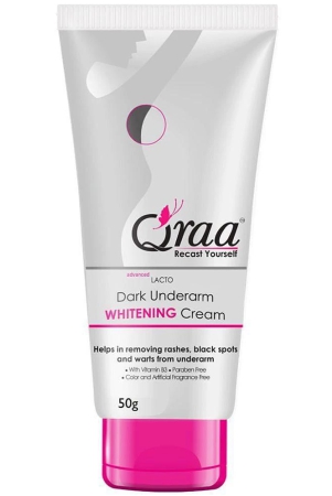 qraa-advanced-lacto-dark-underarm-cream-for-uneven-skin-tone-and-dark-underarms-paraben-free-for-dark-body-parts-like-neck-ankles-armpits-thighs-elbows-underarm-50gm-pack-of-1