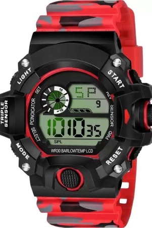 hala-red-silicon-digital-mens-watch