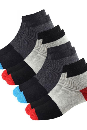hicode - Multicolor Blended Womens Ankle Length Socks ( Pack of 4 ) - None