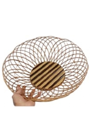 mii-art-bamboo-round-flower-basketbest-for-pujadining-table-and-home-decorationfruit-basketcolor-blacksize-11-inchsmall-pack-of-1-pcs