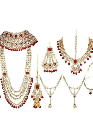 padmavati-bangles-maroon-alloy-necklace-set-pack-of-1-maroon