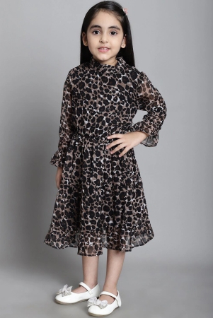 mini-ming-girls-animal-print-mock-neck-bell-sleeves-georgette-fit-flare-midi-dress