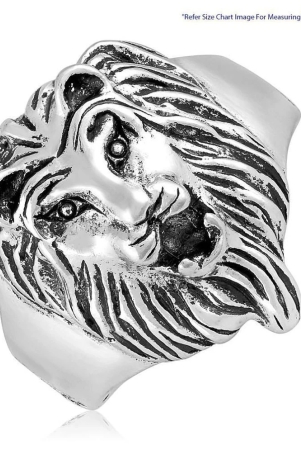 asmitta-excellent-lion-shape-silver-plated-finger-ring-for-men-none