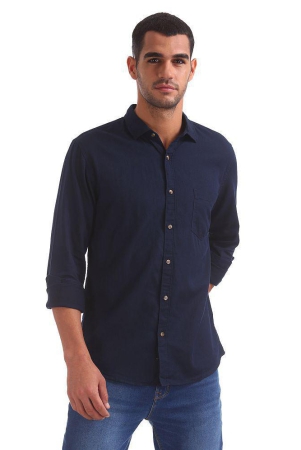 ruggers-100-percent-cotton-blue-shirt-none