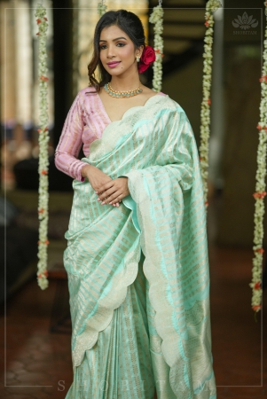 unique-scalloped-borders-pure-brocade-banarasi-katan-silk-saree-in-pastel-sea-green-silk-mark-certified