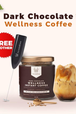 dark-chocolate-wellness-instant-coffee-50-gm-jar-and-frother