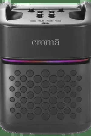 Croma 100W Bluetooth Party Speaker (RGB Party Lights, Black)