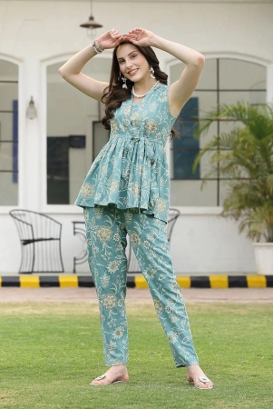 stylum-blue-printed-pant-top-set-none