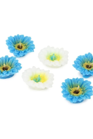 hometales-blue-white-unscented-flower-shaped-floating-candles-6-units-2-hours-burn-time