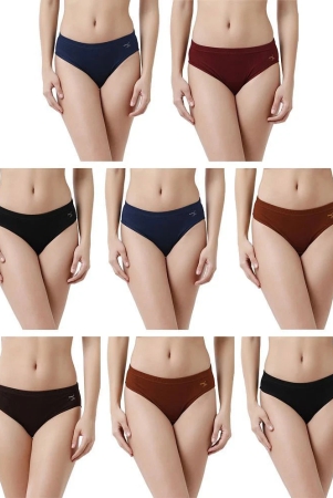 rupa-jon-multicolor-cotton-solid-womens-briefs-pack-of-8-none