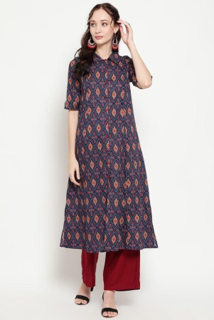 antaran-blue-cotton-womens-straight-kurti-pack-of-1-none