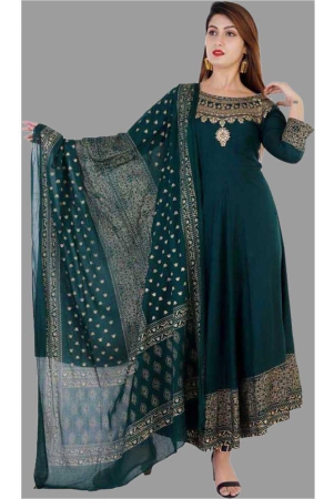 sipet-rayon-printed-anarkali-womens-kurti-green-pack-of-1-none