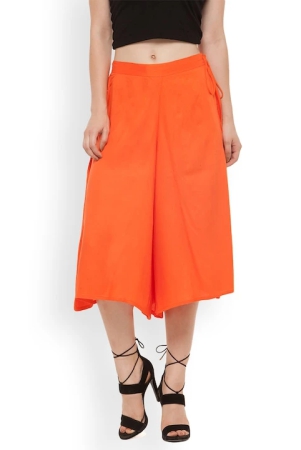 women-orange-flared-solid-palazzos