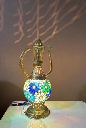 aarna-creations-metal-mosaic-lamp-in-surai-style-hand-carved-antique-metal-and-ceramic-designer-lamp-assorted-artistic-metal-ceramic-with-glass-work-lamp-in-jug-shape