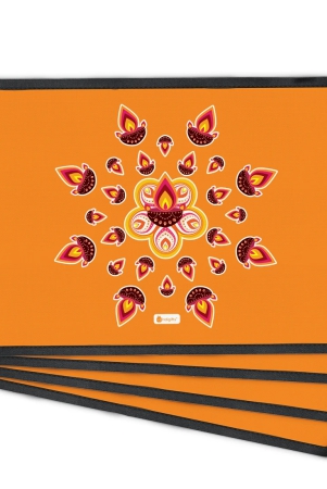 indigifts-deepavali-decoration-rangoli-with-illuminated-lamps-orange-table-mat-set-of-4-diwali-gift-items-diwali-decoration-items-deepavali-festival-dipawli-gifts-deepawali-greetings