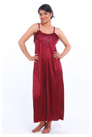 fasense-satin-night-dress-maroon-l