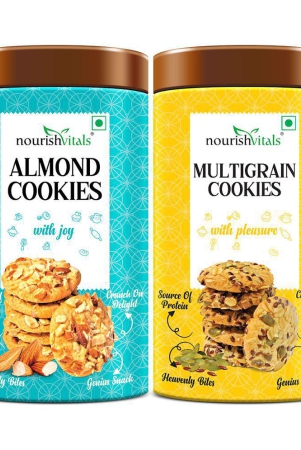 nourishvitals-almond-cookies-multigrain-cookies-heavenly-bites-source-of-protein-crunchy-delights-genius-snack-120g-each