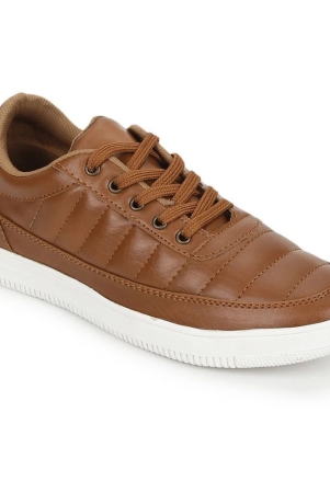 urbanmark-mens-casual-shoes-faux-leather-sneakers-tan-none