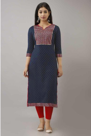 ofline-selction-navy-blue-cotton-blend-womens-straight-kurti-pack-of-1-none