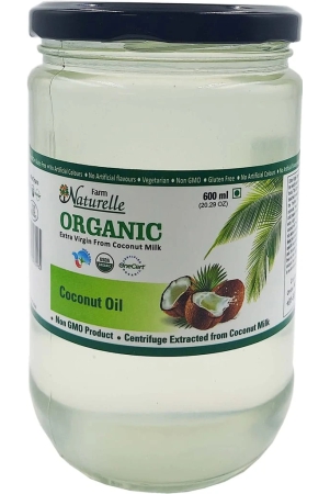 farm-naturelle-100-pure-organic-extra-virgin-cold-pressed-coconut-oil-glass-bottle-600-ml