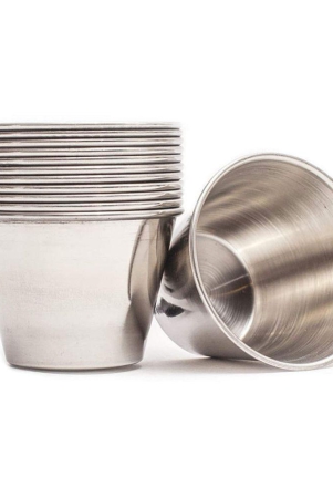 dynore-sauce-cup-75-ml-stainless-steel-chipdip-bowl-75-ml-set-of-12-silver