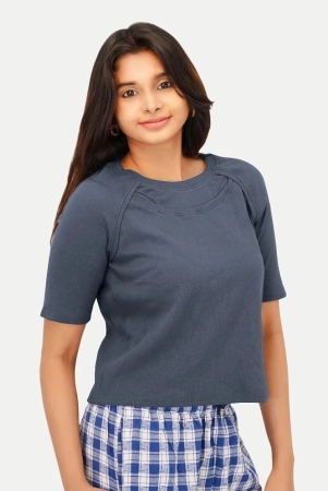 radprix-dark-grey-cotton-regular-fit-womens-t-shirt-pack-of-1-none