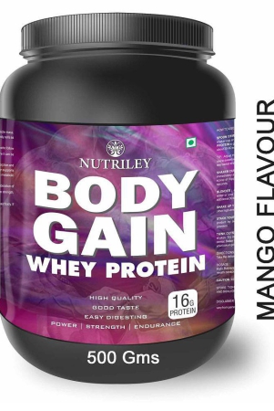 Nutriley Whey Protein Powder for Weight Gain & Muscle Gain 500 gm