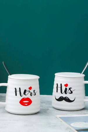 his-her-couple-ceramic-coffee-mug-set-with-lid-silver-spoon-set-of-2